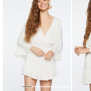 White romper with sleeves